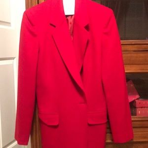 Red wool blazer
